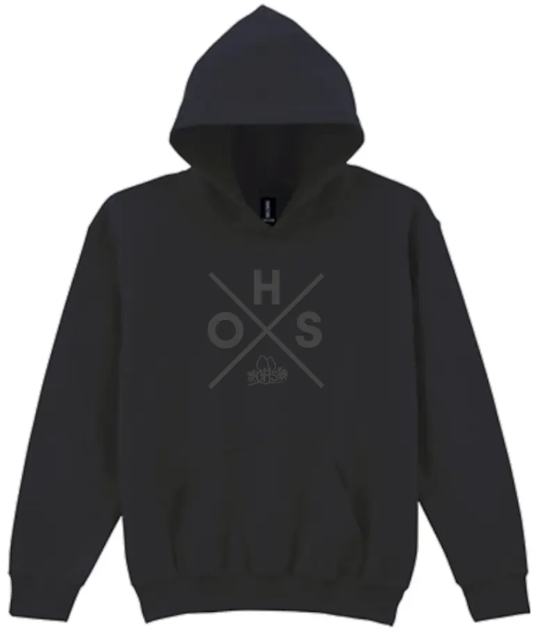 Hoodie Kinder Otto-Hahn-Schule Kreuz (Druck schwarz)